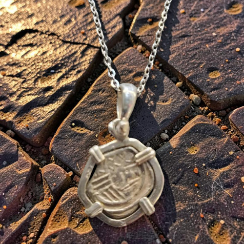 Atocha Silver Coin Pendant Sterling Silver w Chain Shipwreck With Certificate