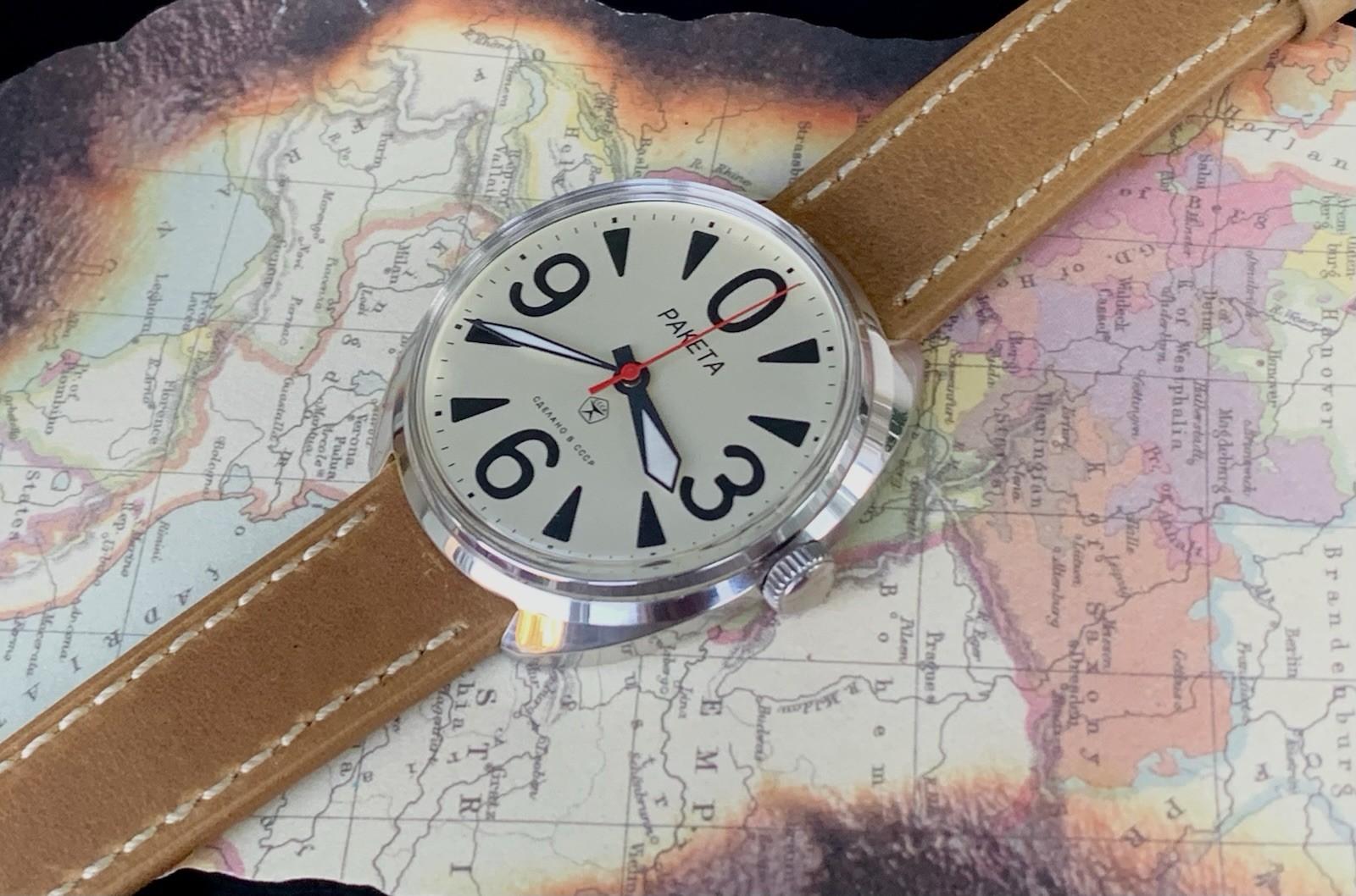 Raketa Big Zero Custom 39mm Steel Watch Serviced USSR Mechanical Movement.