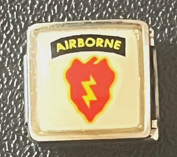 U.S. ARMY 4th BCT (AIRBORNE) 25th ID ALASKA ITALIAN CHARM (Stainless Steel 9MM)