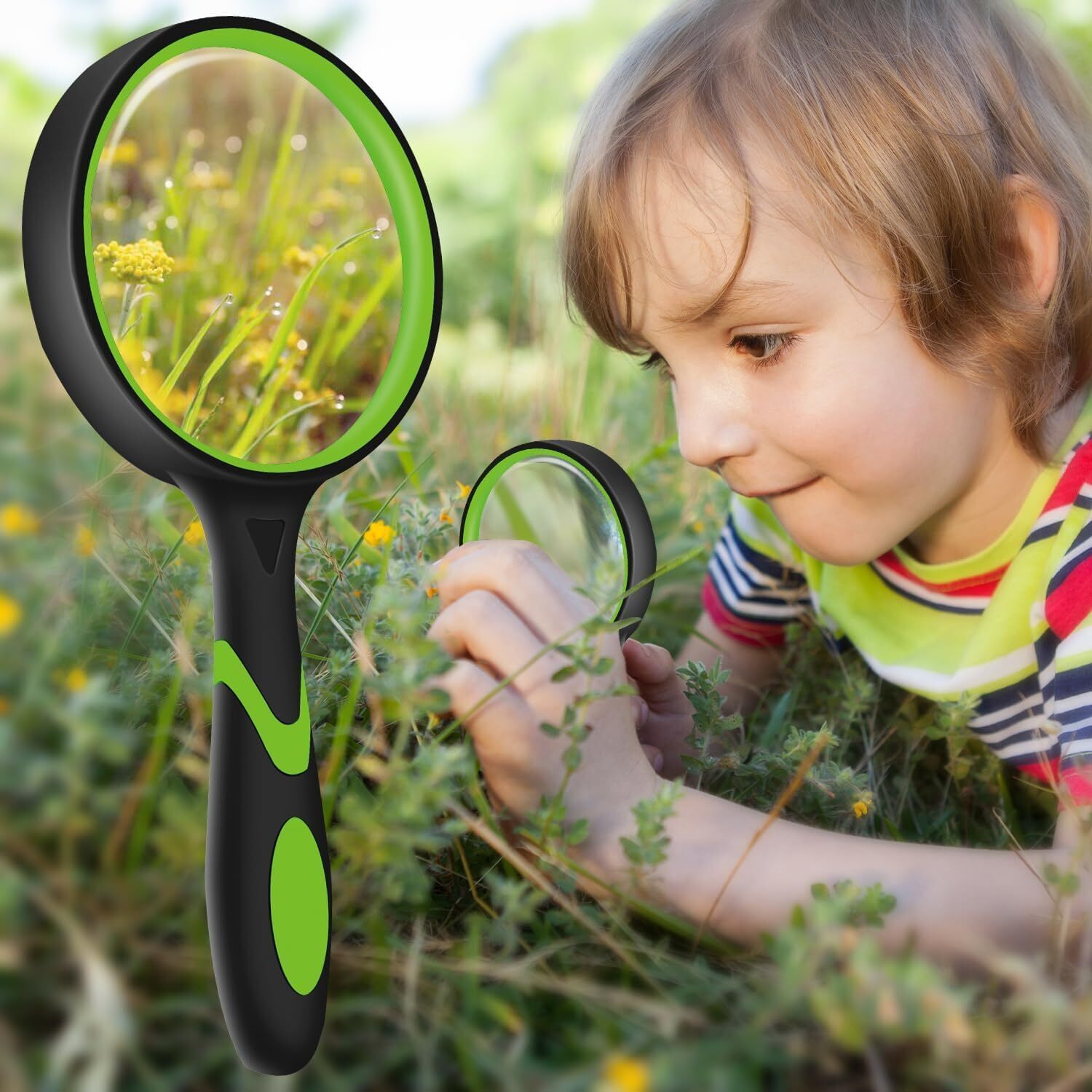 2x Shatterproof Magnifying Glass Handheld Magnifying Glass for all the people10X