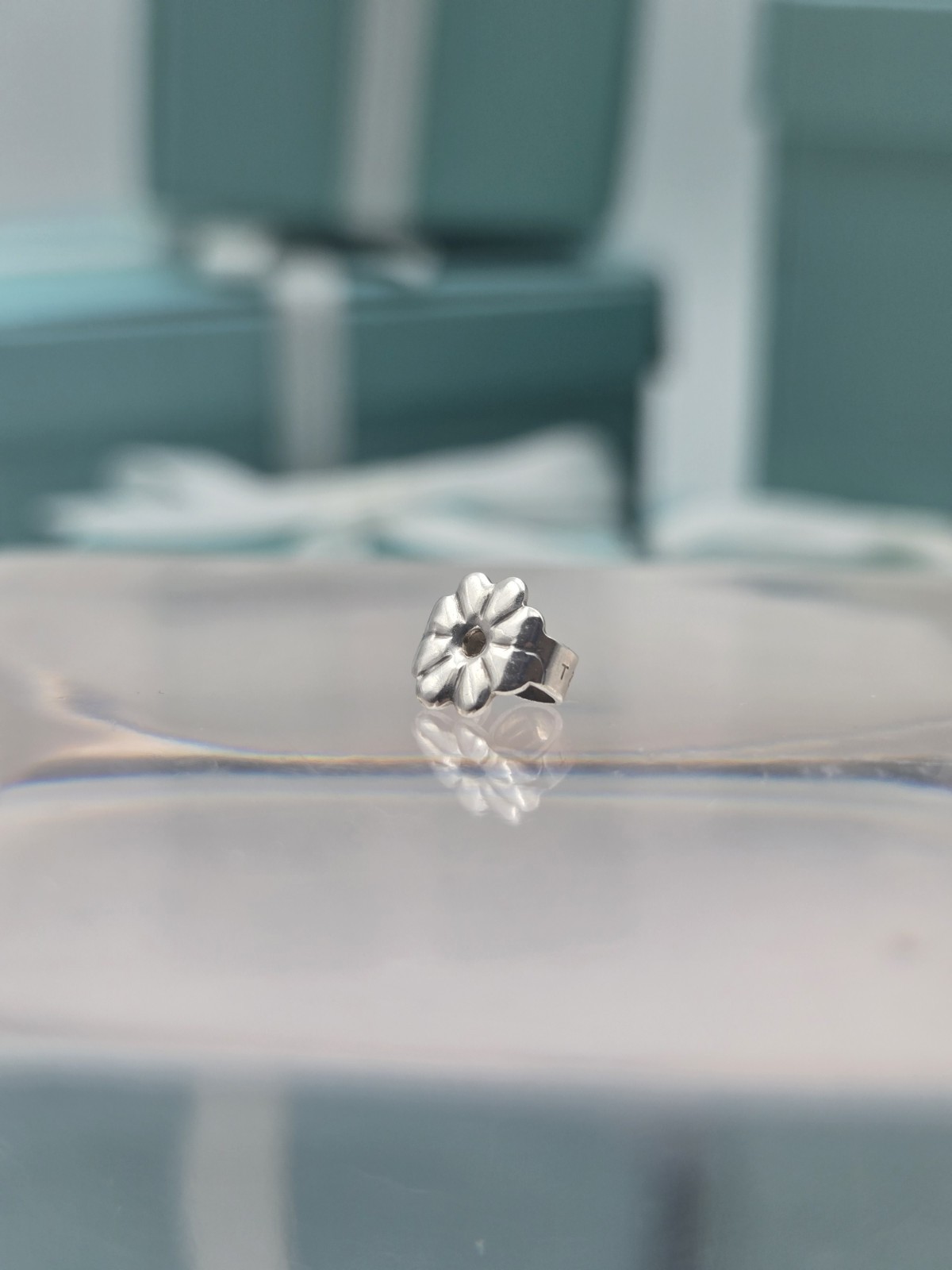 Authentic Tiffany & Co. Sterling Silver Earring Butterfly Push Back Backing Used
