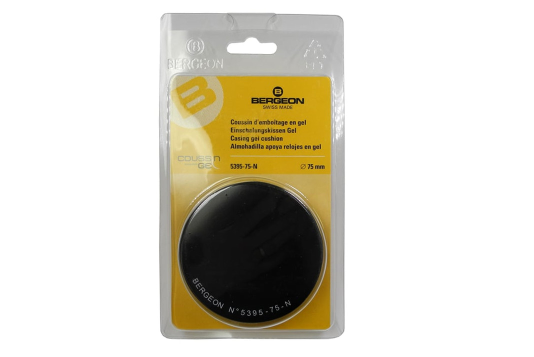 Bergeon 5395-75-N Soft Gel Watch Casing Cushion, 75mm, Black, Swiss Made