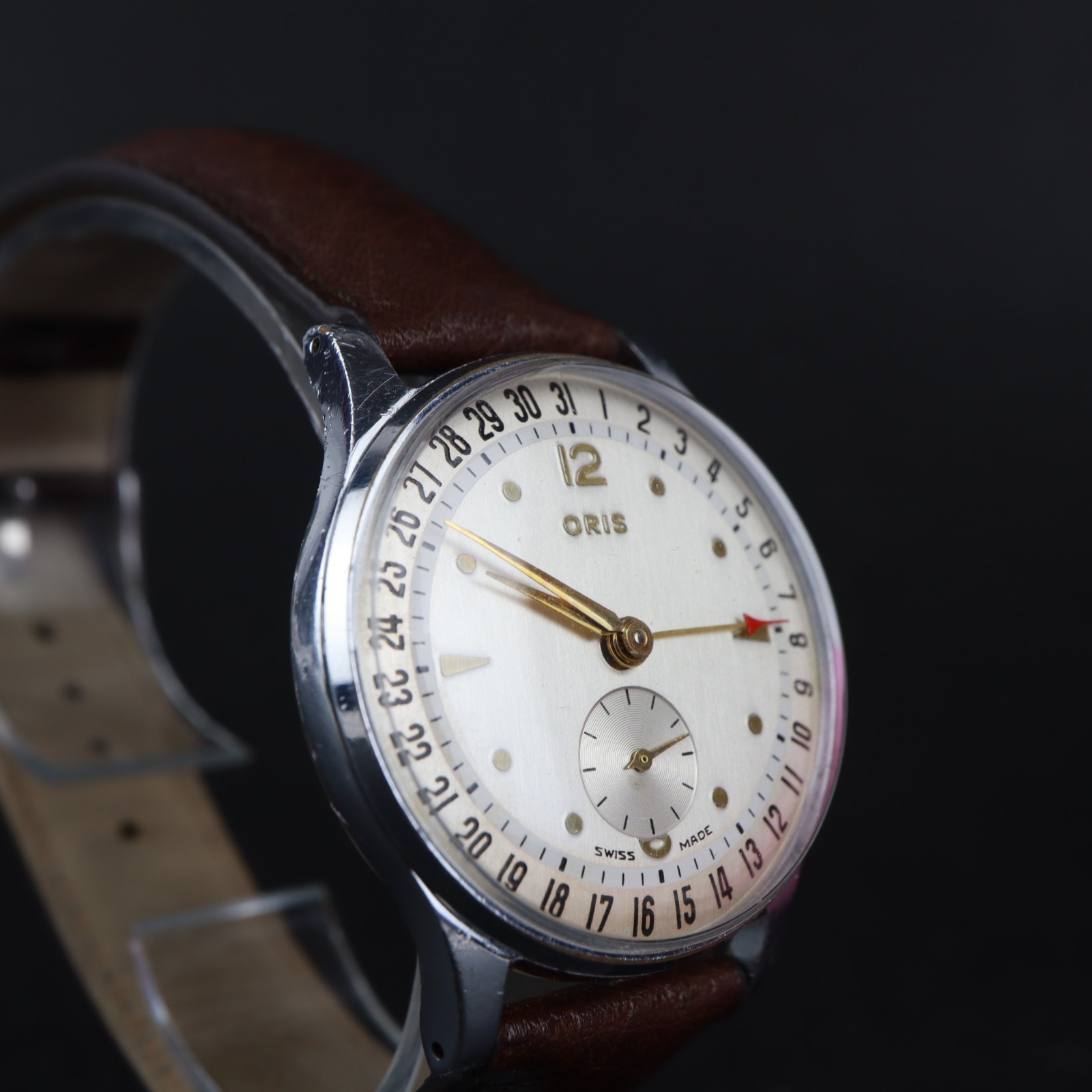 Vintage Oris Pointer Date Cal 453 Manual Wind 1950s Men’s Watch 33mm