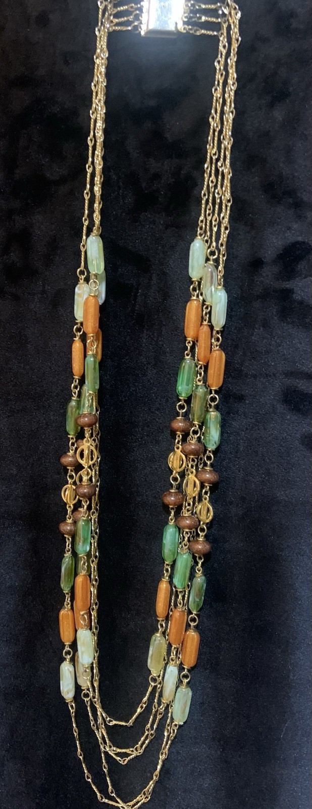 Vintage Signed Giuliano Fratti Milan Murano Venetian Glass Necklace