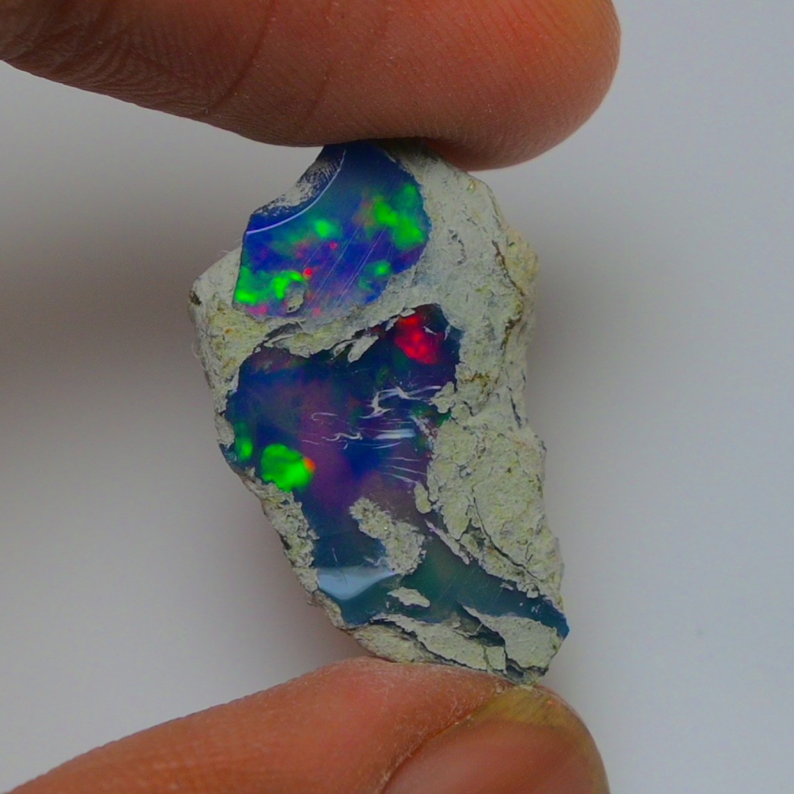 Polished Blue Opal Rough 6.80 Carats, Smoked Ethiopian Welo Opal Rough,
