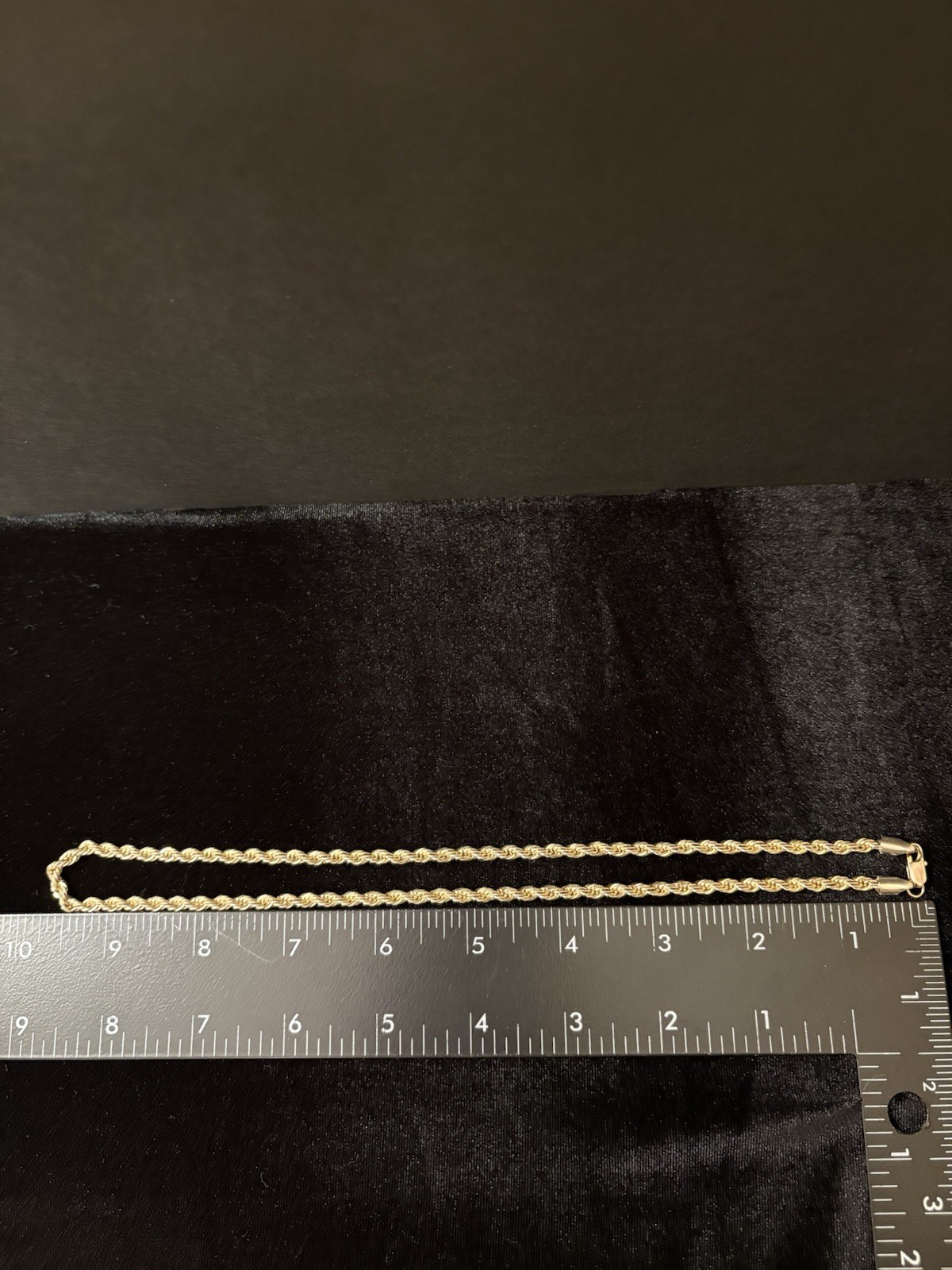 Yellow Gold Plated (See Description) Rope Chain Necklace 20 in Lobster Clasp