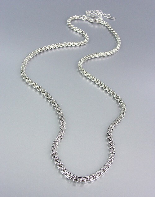 NEW CLASSIC Designer Silver Box Cable Links Chain Necklace 16 18 20 24 30 Inches