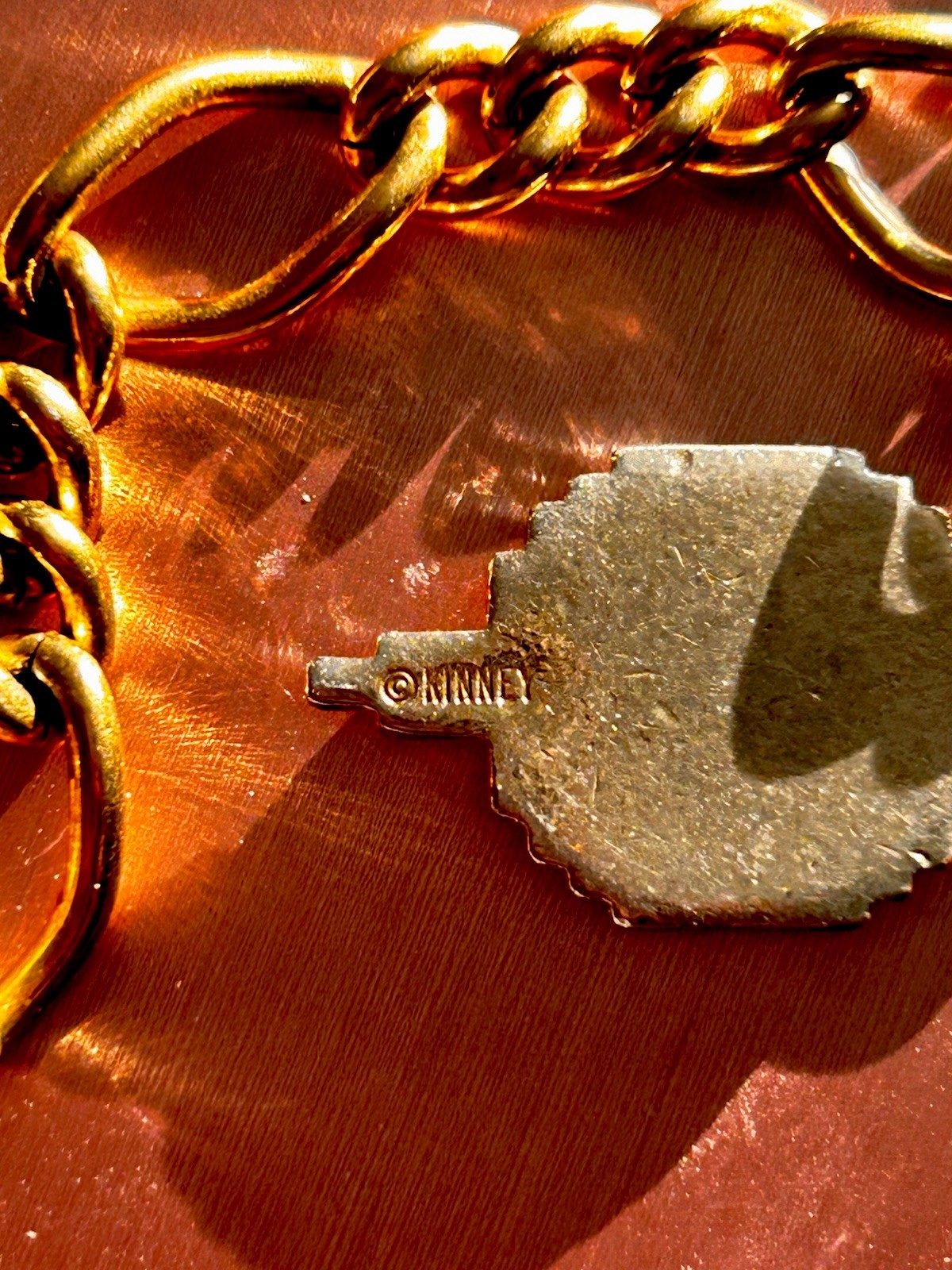 Gold Tone Vintage 1960s Charm Whitmer High School Pendant Kinney