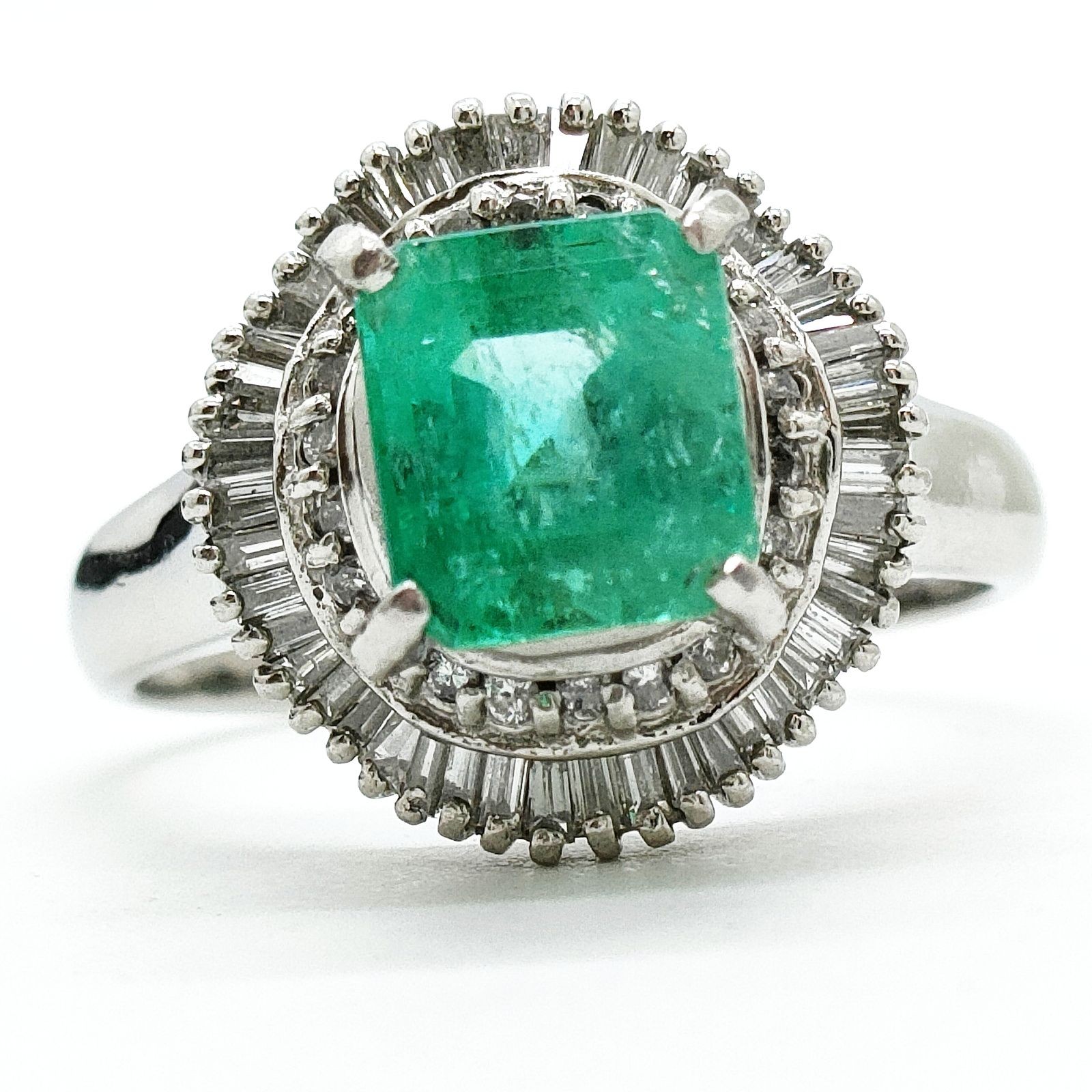 Jewelry Ring Emerald 1.35ct Platinum 2336019