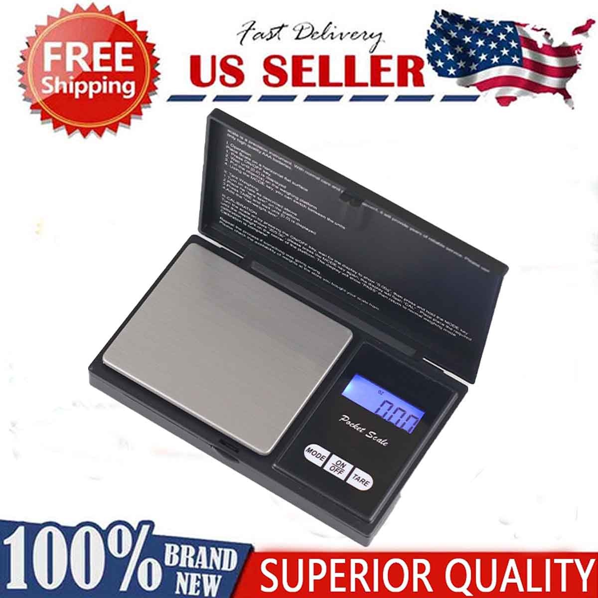 Digital scale 1000g x 0.1g portable for jewelry, silver, and gold coins