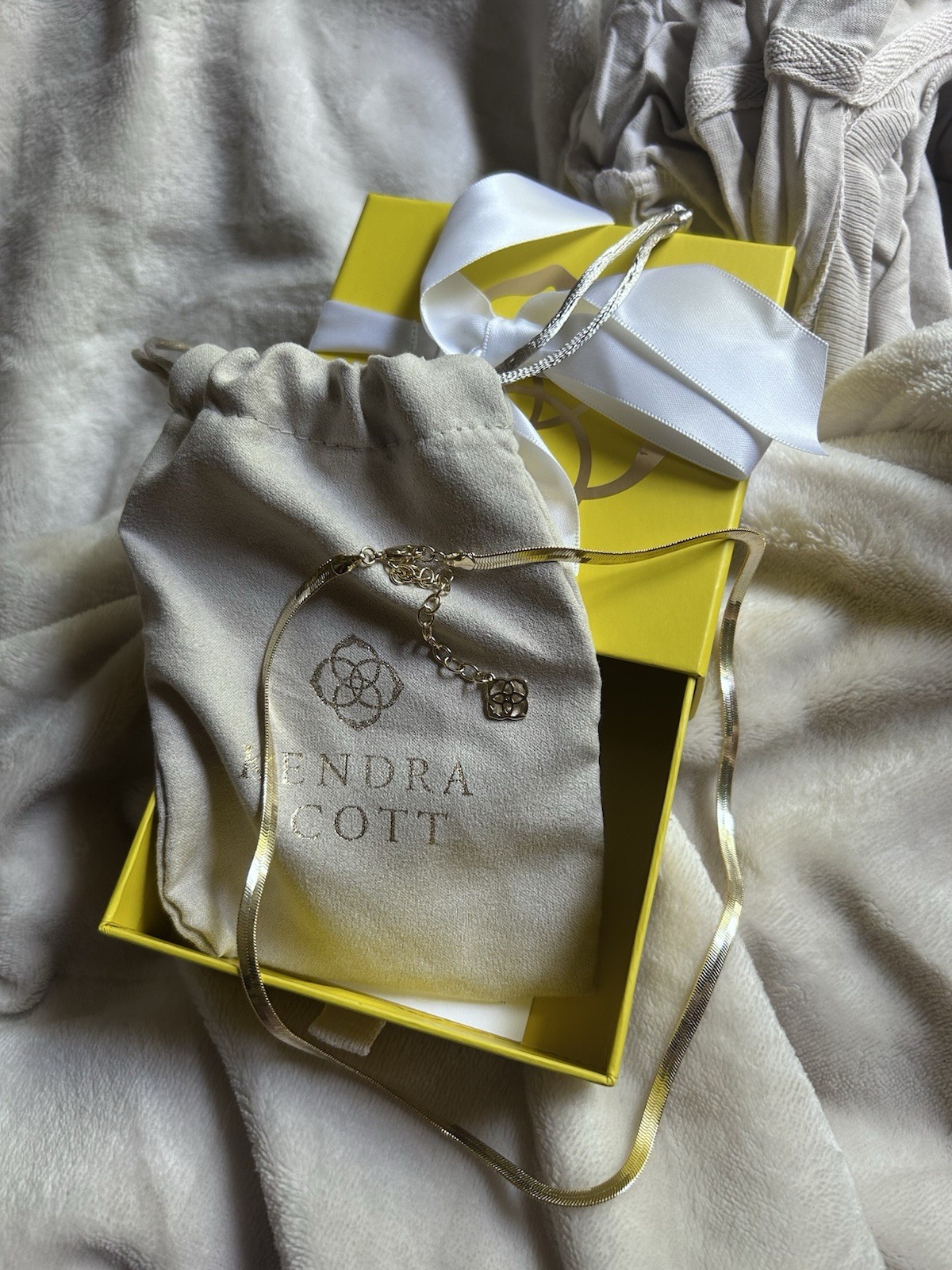 BRAND NEW Kendra Scott Herringbone Chain Necklace in 18k Gold Vermeilgold