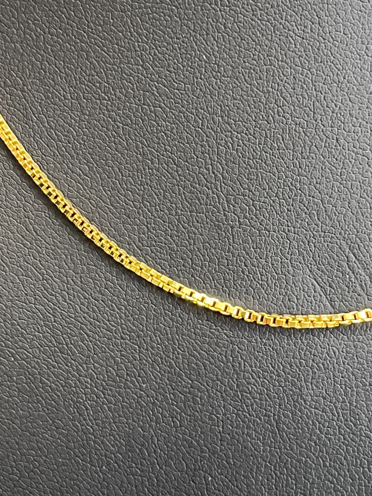 SHARP!! STAMPED 18K GOLD FILLED 1.6mm BOX CHAIN 18″ LONG FITS PENDANT NECKLACE