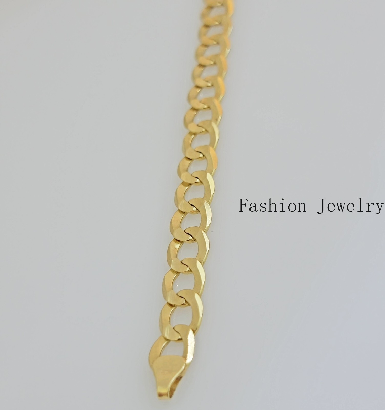 Real 10k Yellow Gold Bracelet Solid Cuban Link 7 Inch 7mm 10kt Women Bracelet