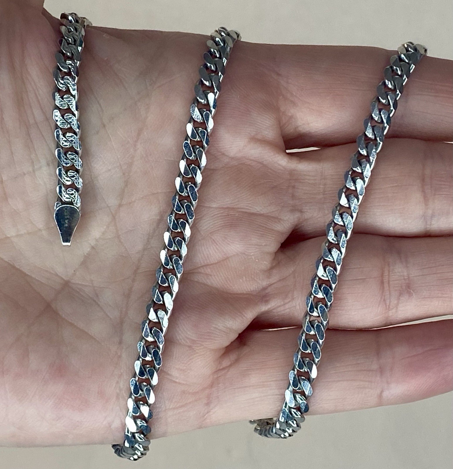 Miami Cuban Curb Link Italian Men’s Chain Necklace 925 Sterling Silver