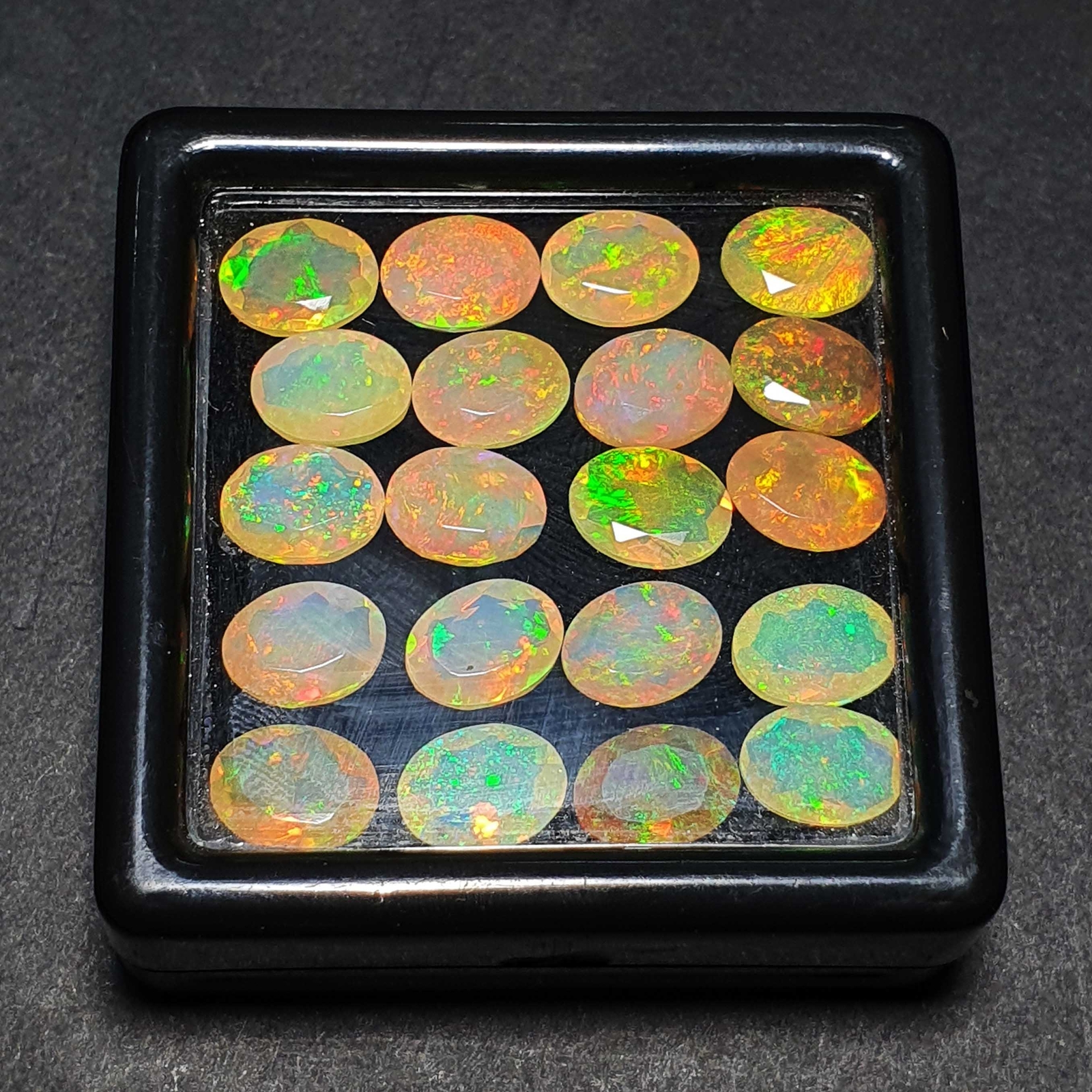 Natural Ethiopian Opal Cut Multi Fire Opal Loose Gemstone Lot 15 Pcs 6×8 MM 10CT