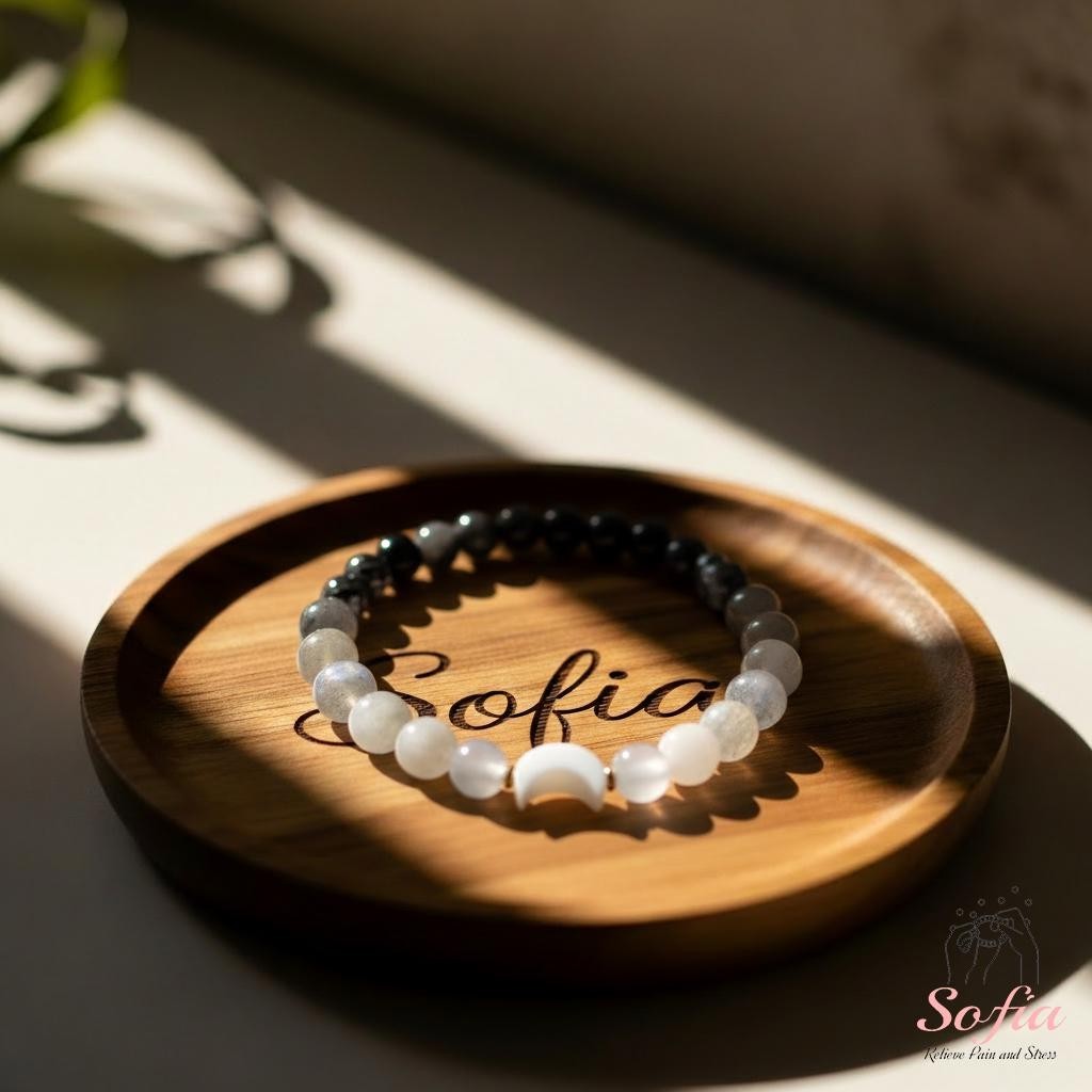 Moon Phase Crystal Bracelet Healing Gemstone Jewelry Gift Free US Shipping