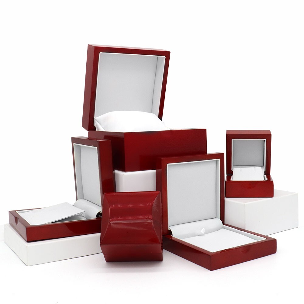 Red Rosewood Jewelry Packaging Gift Boxes Bulk – 9 Styles Available