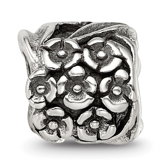 Silver Reflections Floral Bead QRS225