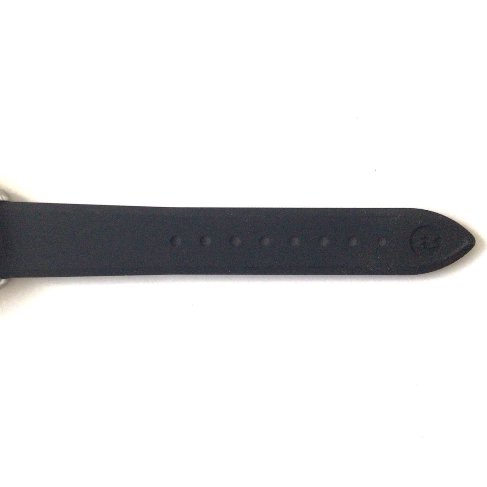 Michele Cape Diamond White Face Black Bezel Silicone Band Watch MWW27A000012