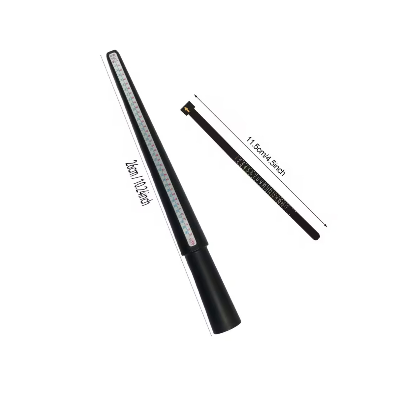 Ring Sizer Gauge Mandrel Finger Sizing Measure Stick Standard Tool Sliver