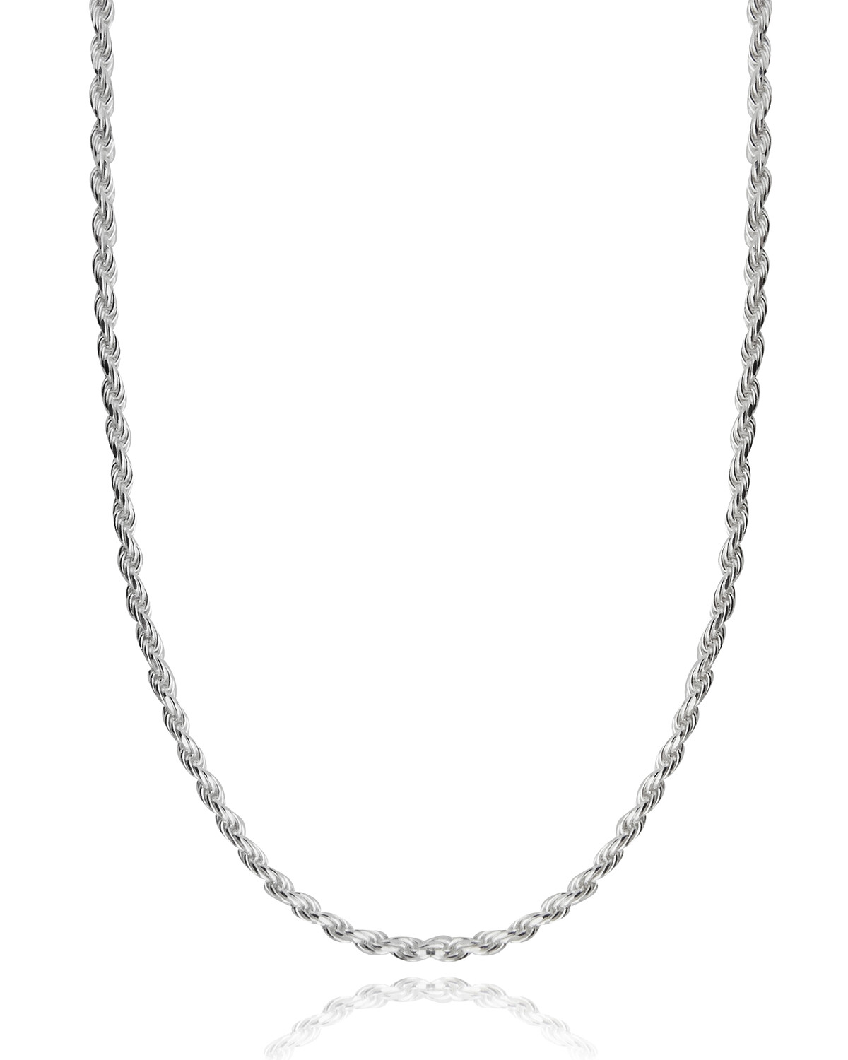 Sterling Silver Diamond-Cut ROPE Chain 1.6mm 035 Necklace 925 Italy 16″-30″ NEW