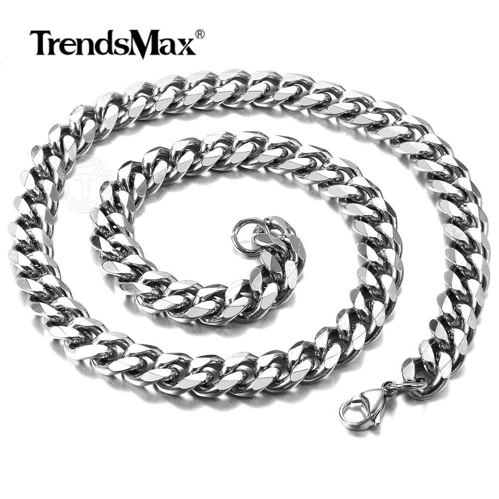 Silver Stainless Steel Link Chain Curb Byzantine Wheat Rope Box Necklace Unisex