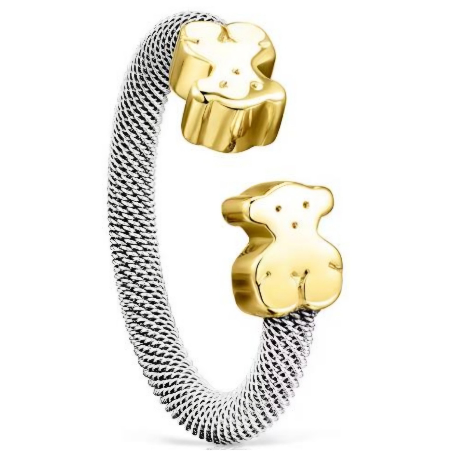 💛🧡🧡TOUS GP750 SILVER AND GOLDEN PLATED RING SIZE 7
