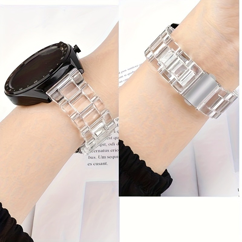 Transparent Resin Strap Link Watch Band For Samsung Galaxy Watch 7 6 5 4 40/44mm