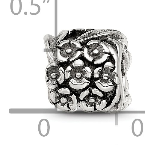 Silver Reflections Floral Bead QRS225