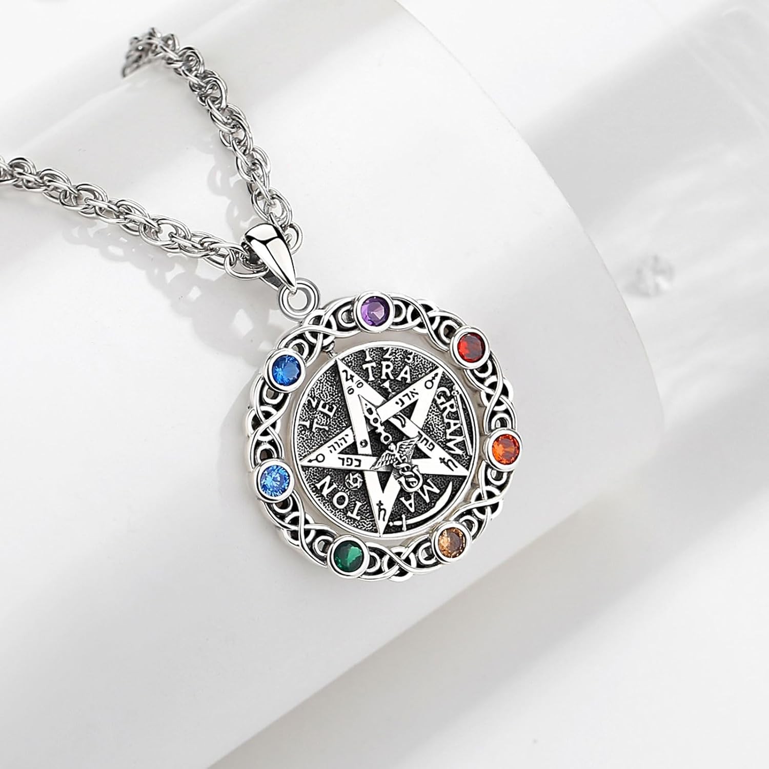AEONSLOVE Tetragrammaton De Plata 925 Sterling Silver Tetragrammaton…