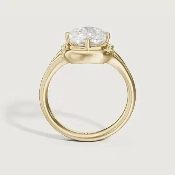 4.00Ct Cushion Cut Lab Created Solitaire Anniversary 14k Yellow Gold Finish Ring