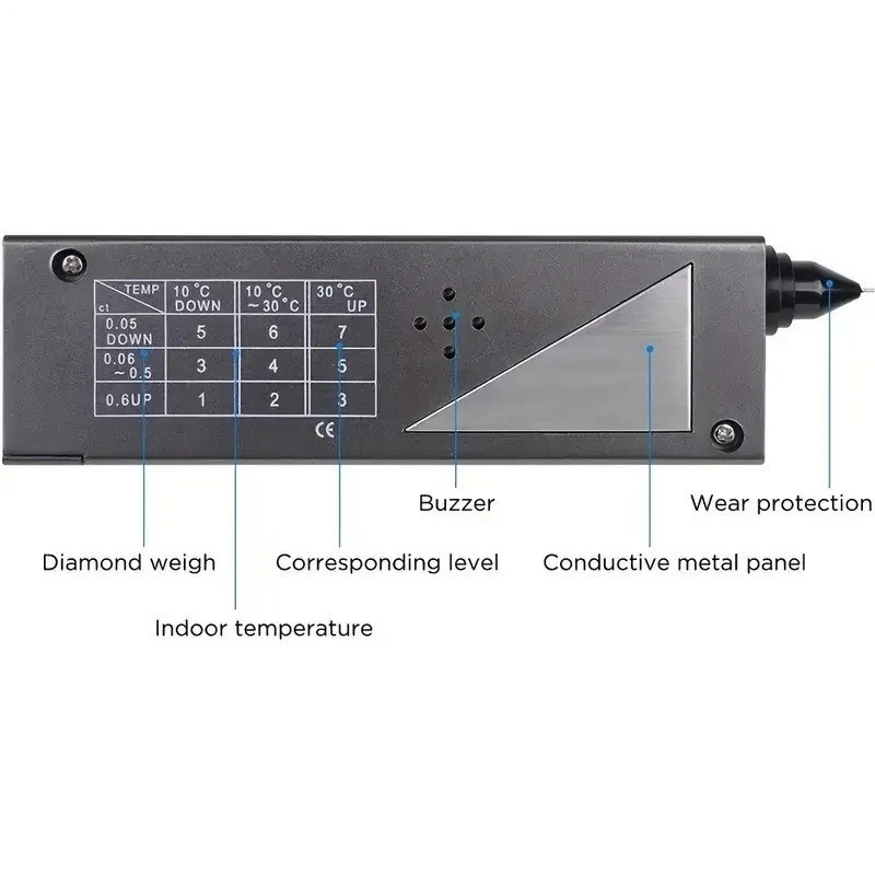 Diamond Tester Portable Gem Selector Gemstone Jeweler Tool Testing Kit Pen