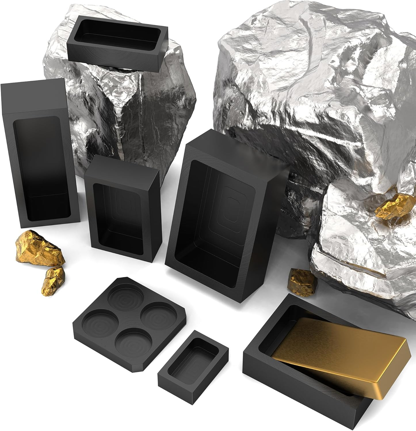 Mmasters 2.5Kg Premium Graphite Ingot Mold for Metal Casting – High-Purity
