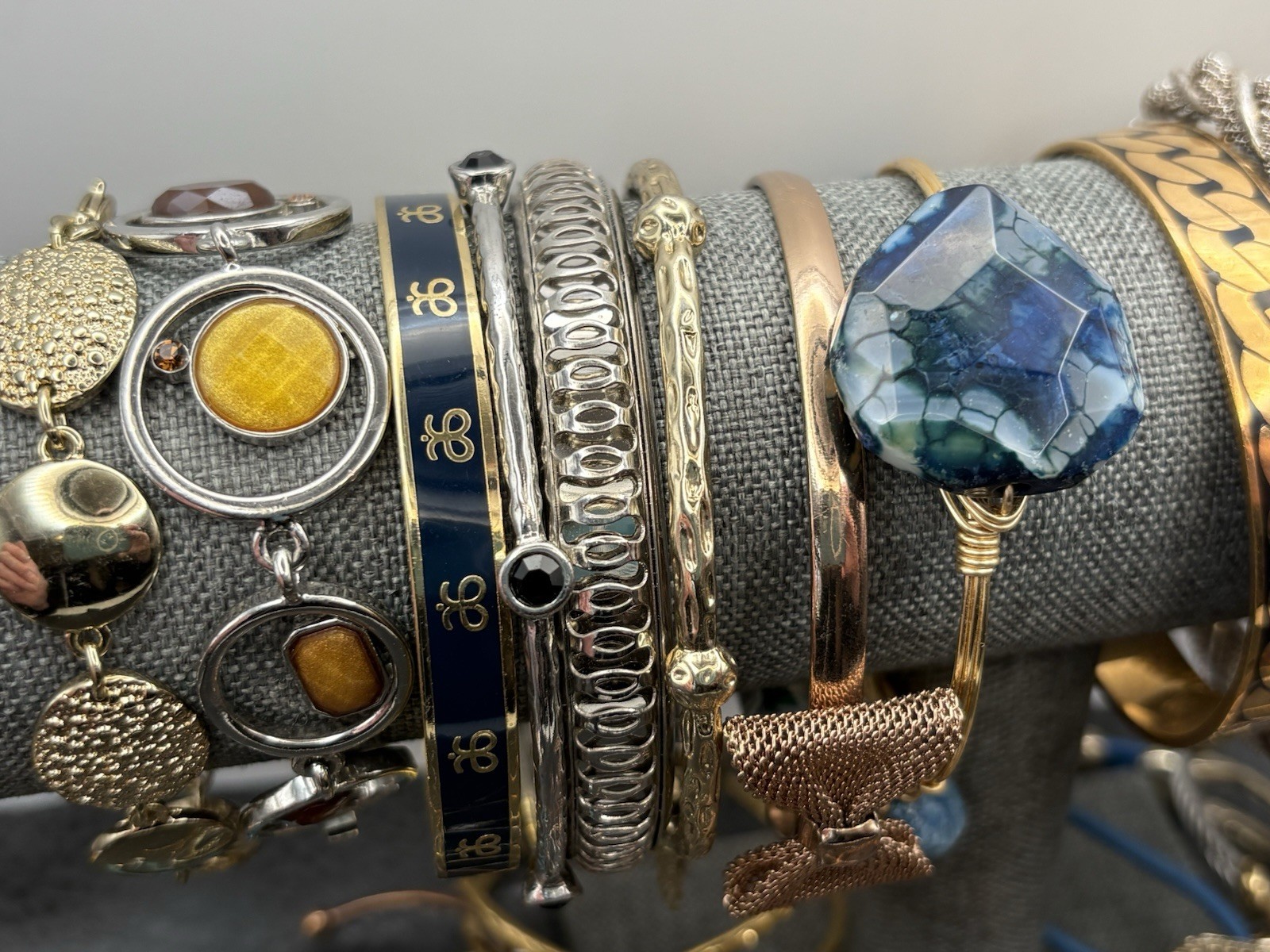 VTG – Modern Boho Ethnic Mixed Metals Jewelry Lot Bracelet Bangle Cuff