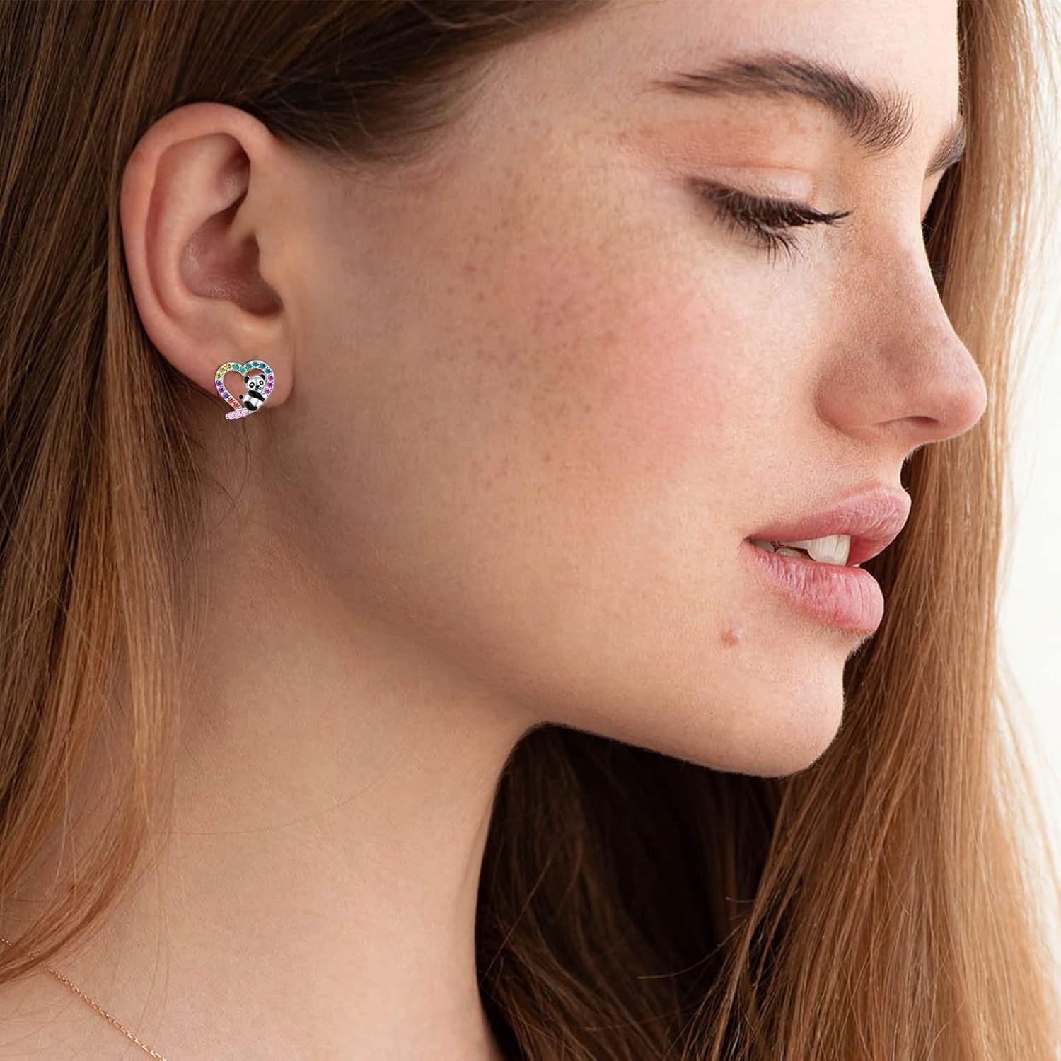 Adorable Hypoallergenic Panda Earrings – Sterling Silver & Cubic Zirconia for…