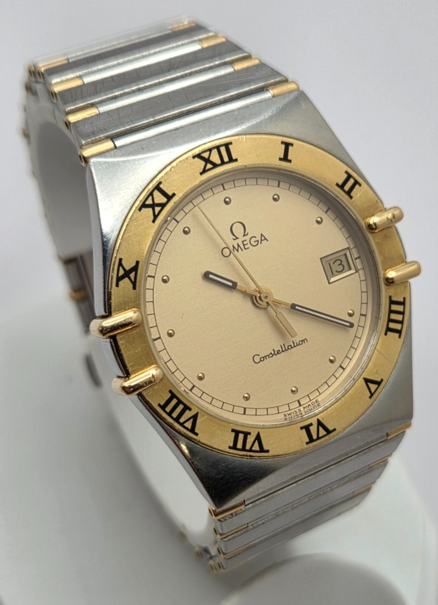 Omega Constellation 18k & Stainless Steel Ref 396.1080 Wristwatch 34mm case work