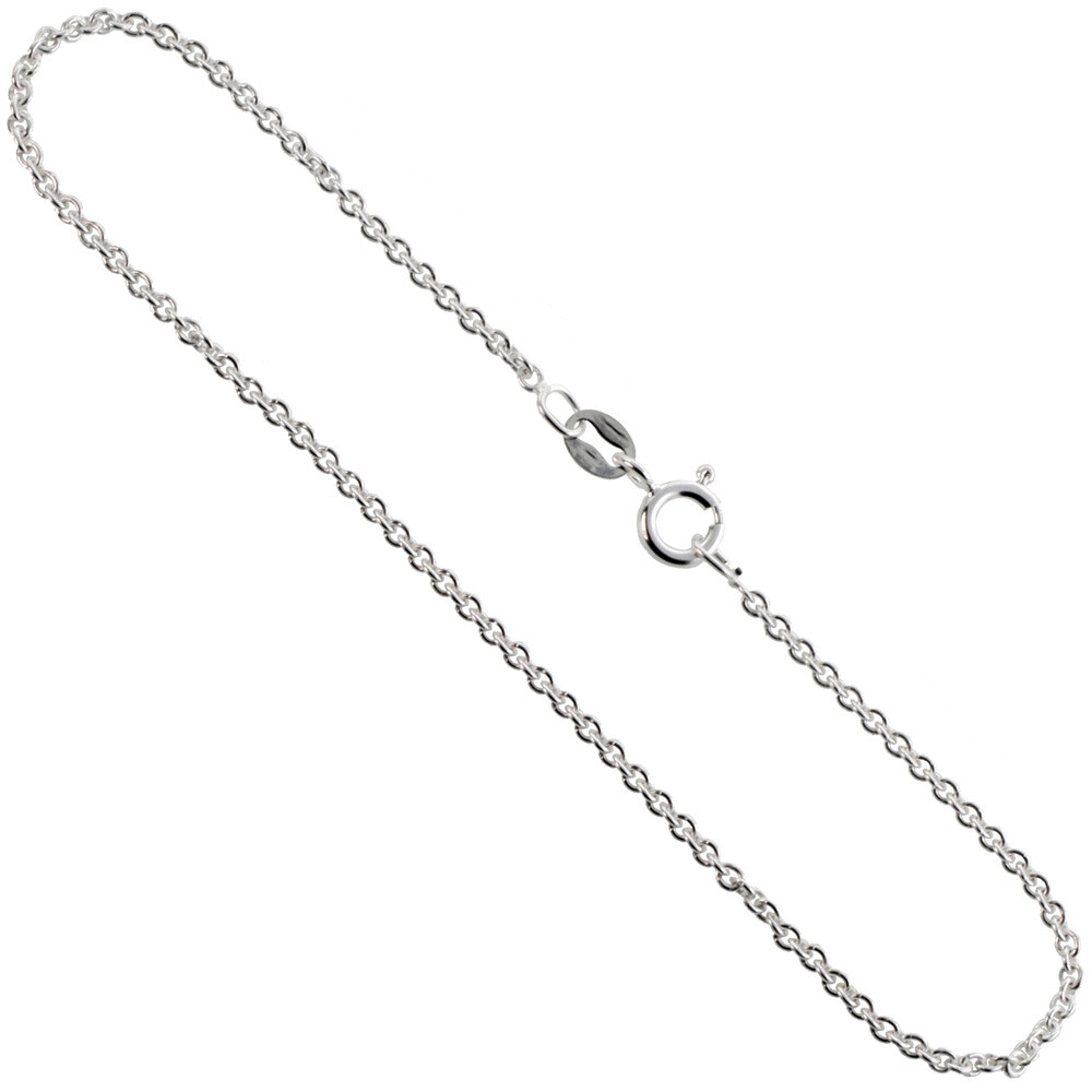 925 Sterling Silver Thin Cable Link Chain Necklace Bracelet 1.5mm 7″ to 30″