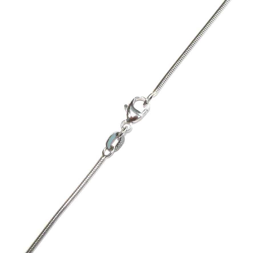 1.2mm Platinum PT950 Round Snake Chain Necklace 16″ 18″ 20″ 22″ 24″ or 30″