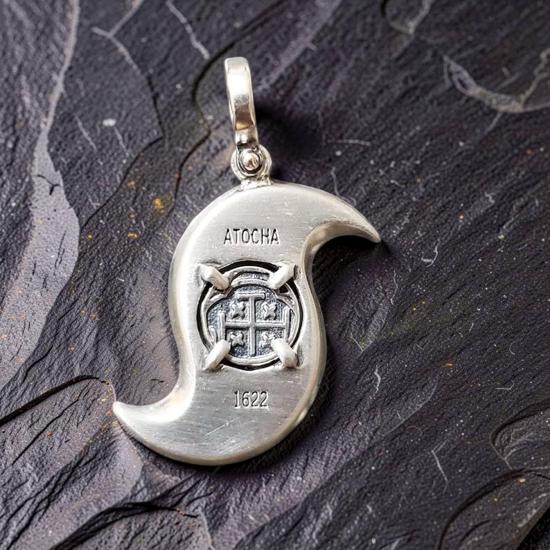 Atocha 1622 Shipwreck Silver Hurricane Pendant Sterling Silver Treasure Jewelry