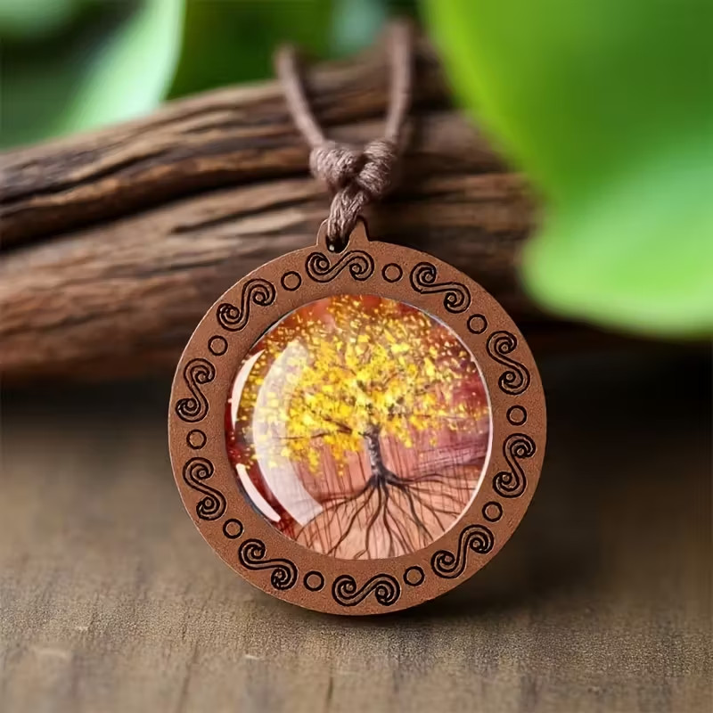 Fashion Tree Of Life Necklace Pendant Wooden Rope Jewelry Women Men Gift New