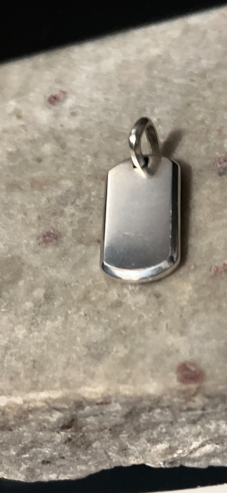 925 Silver David Yurman Chevron Dog Tag Pendant 27mm