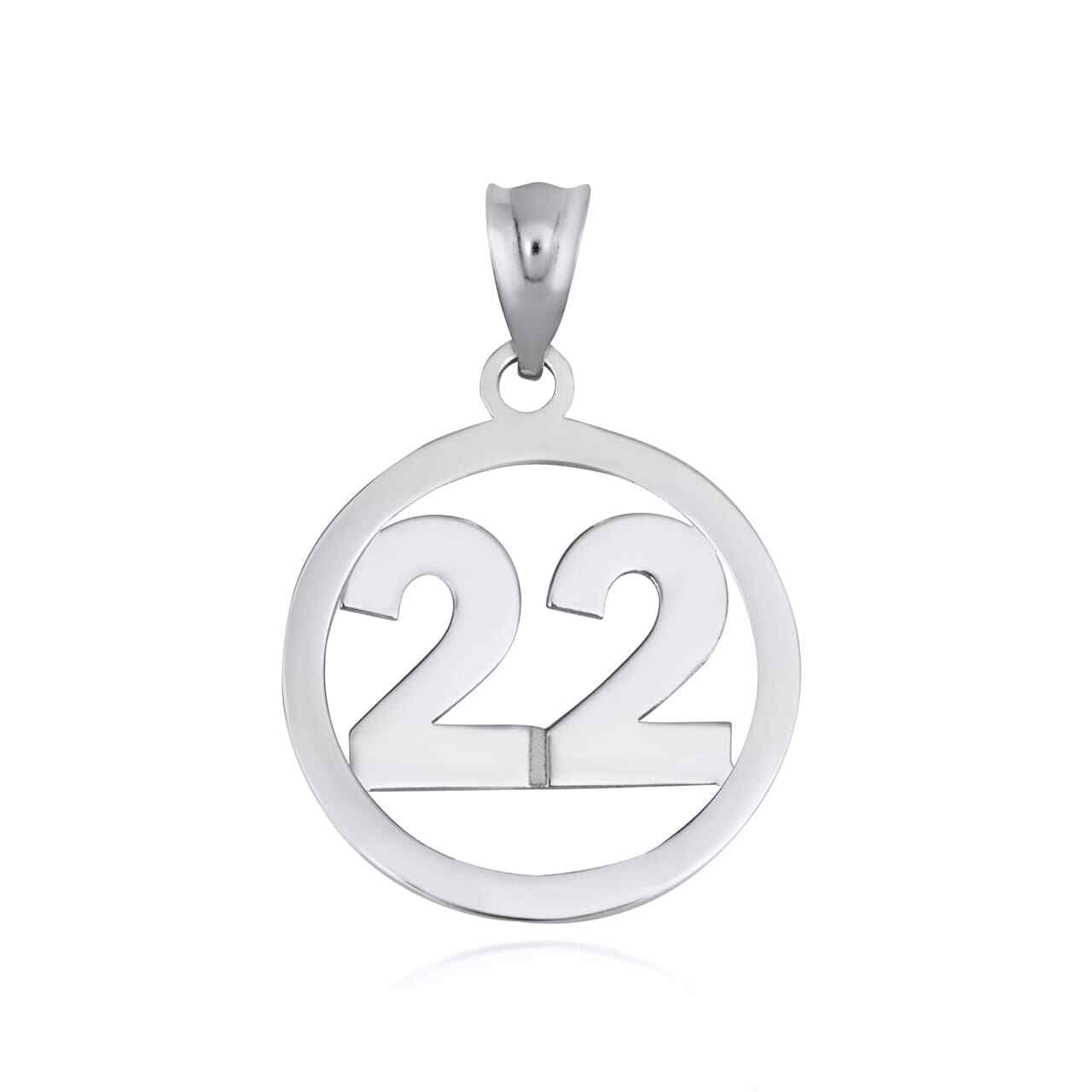 Sterling Silver Personalized Jersey Number Sports Circle Pendant