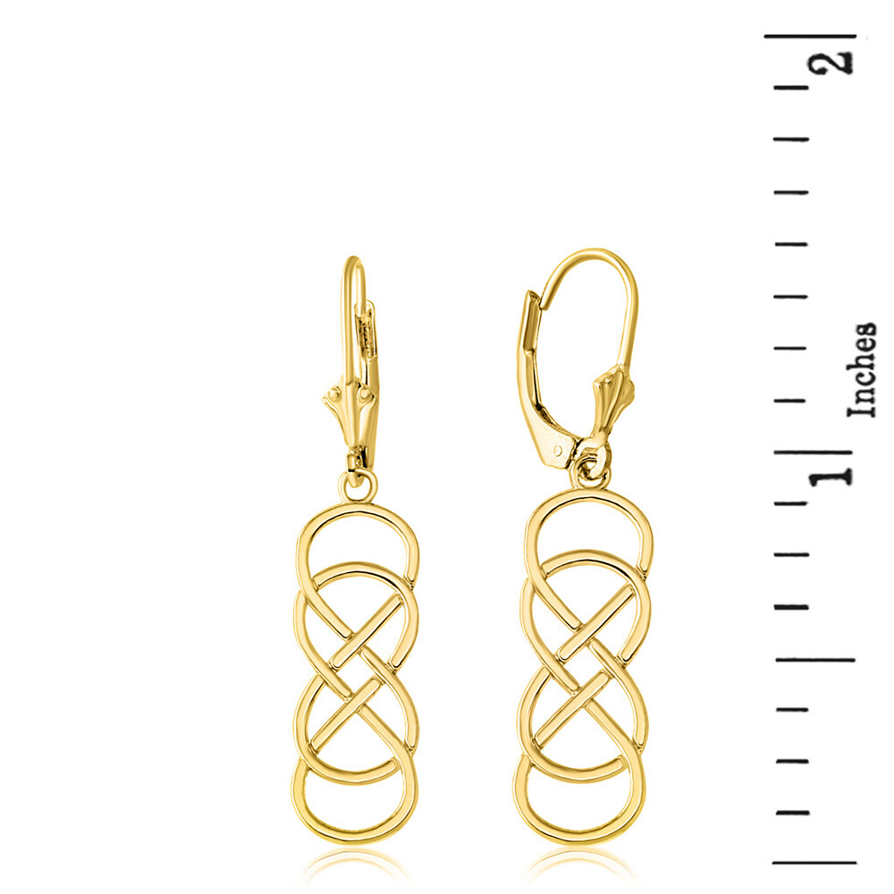 Gold Double Infinity Earring Set(Available in Yellow/Rose/White Gold)
