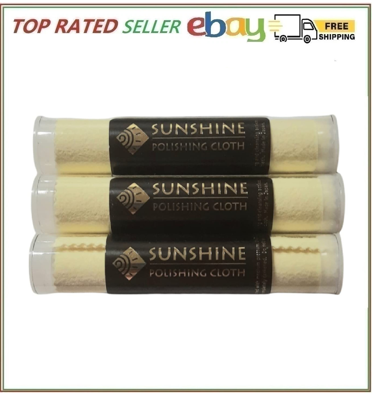 Yellow Sunshine Polishing Cloth for Jewelry and Metals Pack of 3
