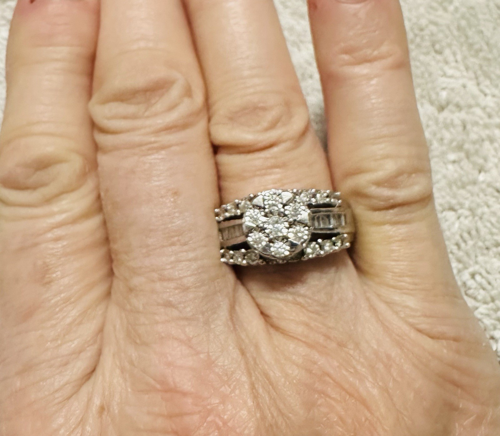 Kohl’s Sterling Silver Diamond Engagement Ring .50 CTW Sz7