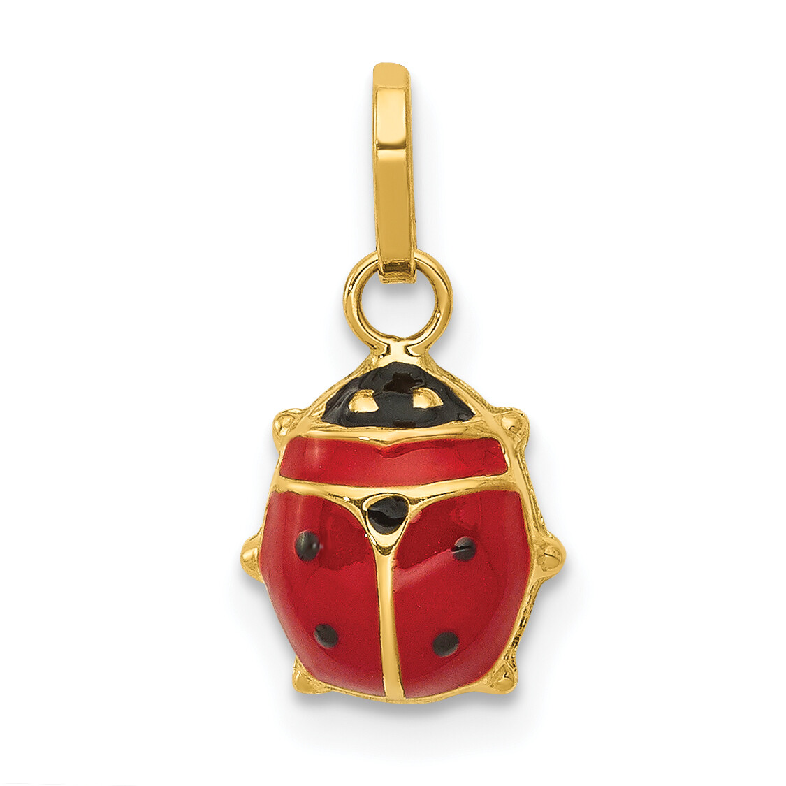 14k Enameled Ladybug Charm XCH216