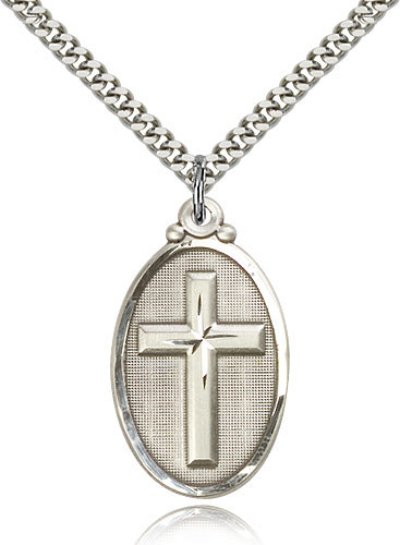 .925 Sterling Silver Cross Necklace For Men On 24 Chain – 30 Day Money Back …
