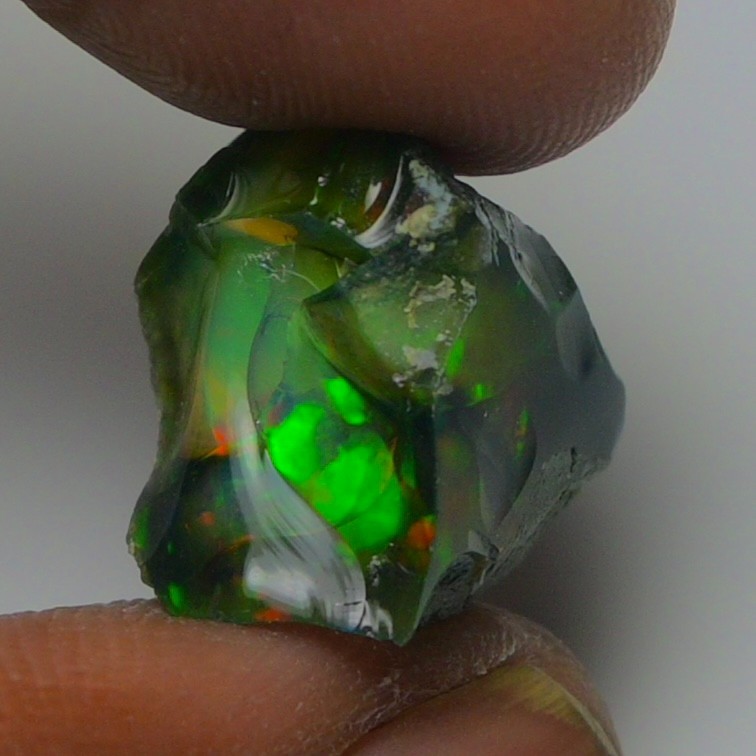 Blue Opal Rough 6.80 Carats, Smoked Ethiopian Welo Opal Rough, Fire Opal Raw