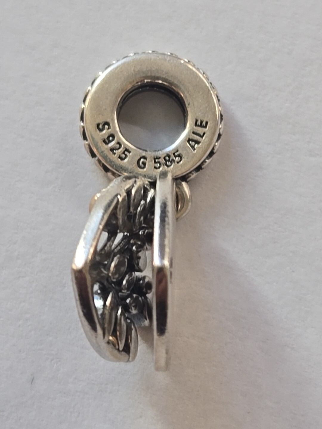 Pandora Silver & 14k Yellow Gold “Together My Favorite Place” Heart Tree Charm