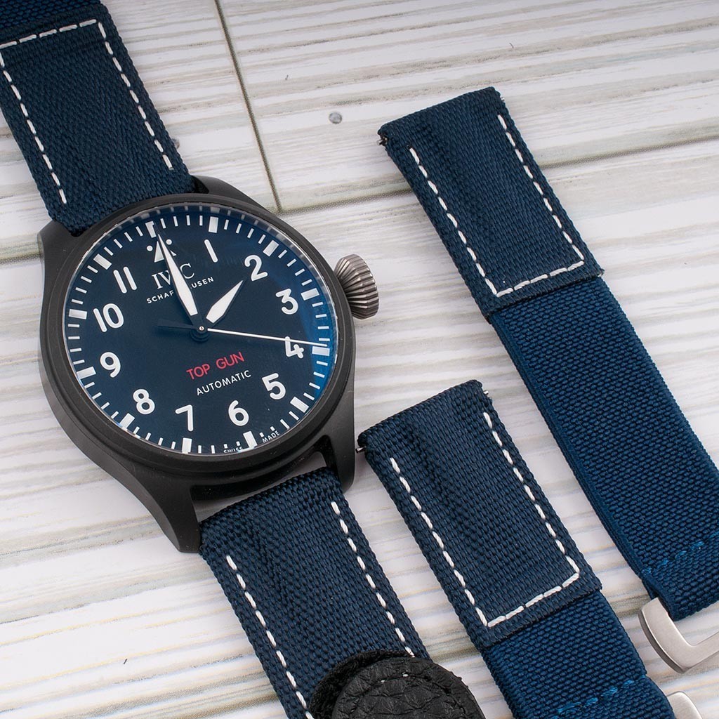 Hook and Loop Elastic Parachute Watch Strap Band Nylon Replacement Seiko Citizen